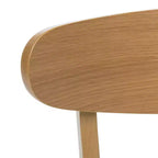 Chaises de salle à manger en bois rembourrées en tissu Isador Mid-Century Modern GDFStudio (lot de 2)