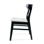 Chaises de salle à manger en bois rembourrées en tissu Isador Mid-Century Modern GDFStudio (lot de 2)