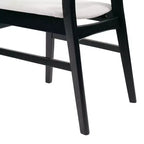 Chaises de salle à manger en bois rembourrées en tissu Isador Mid-Century Modern GDFStudio (lot de 2)
