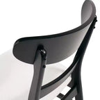 Chaises de salle à manger en bois rembourrées en tissu Isador Mid-Century Modern GDFStudio (lot de 2)