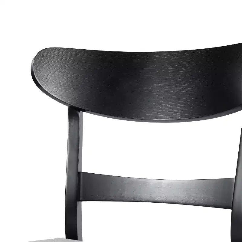Chaises de salle à manger en bois rembourrées en tissu Isador Mid-Century Modern GDFStudio (lot de 2)