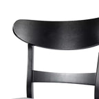 Chaises de salle à manger en bois rembourrées en tissu Isador Mid-Century Modern GDFStudio (lot de 2)