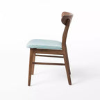 Chaises de salle à manger en bois rembourrées en tissu Isador Mid-Century Modern GDFStudio (lot de 2)