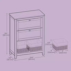 Meuble de rangement polyvalent avec séparateurs, paniers et tiroirs réglables - Solution d'organisation élégante