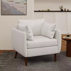 Fauteuil Club GDFStudio Viewland en Tissu Capitonnage Moderne avec Coussins Décoratifs