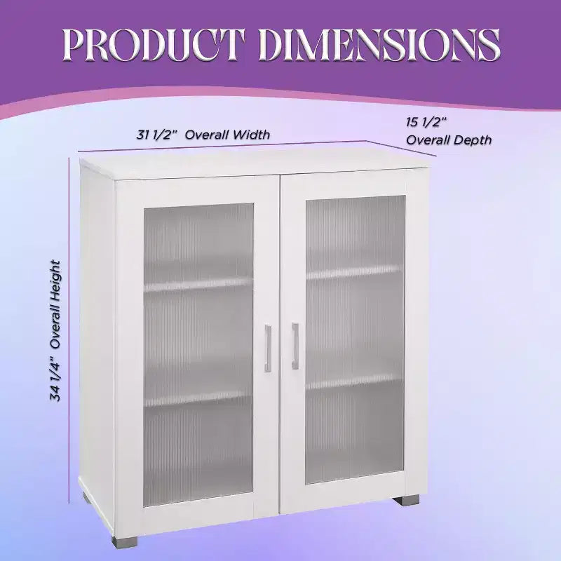 Kings Brand Furniture - Armoire de rangement d'appoint à 2 portes, buffet de rangement au sol pour cuisine, salle à manger, salon, entrée