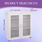 Kings Brand Furniture - Armoire de rangement d'appoint à 2 portes, buffet de rangement au sol pour cuisine, salle à manger, salon, entrée