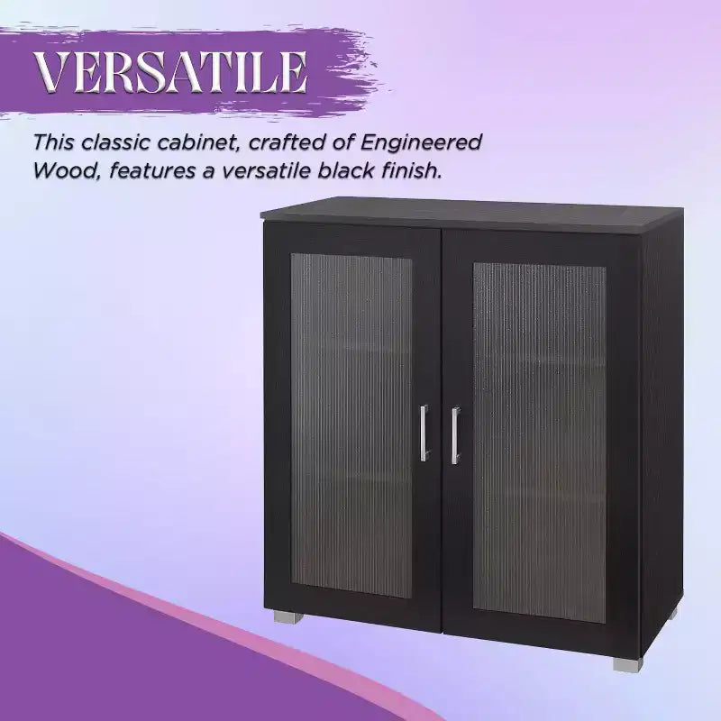 Kings Brand Furniture - Armoire de rangement d'appoint à 2 portes, buffet de rangement au sol pour cuisine, salle à manger, salon, entrée