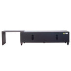 Meuble TV extensible moderne GDFStudio Mamie 90 en bois avec 2 armoires