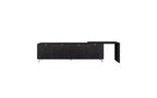 Meuble TV extensible moderne GDFStudio Mamie 90 en bois avec 2 armoires