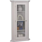 Meuble d'angle de rangement Kings Brand Furniture Cambridge Curio avec porte vitrée