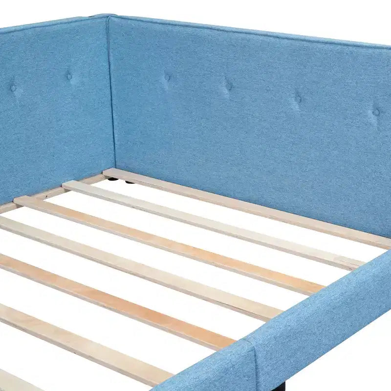 Cadre de lit plateforme Queen/Full, Lit de jour rembourré au sol avec ports USB -ModernLuxe