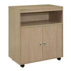 Meuble de cuisine à roulettes pour micro-ondes Kings Brand Furniture Vericombe, meuble de rangement d'appoint à 2 portes