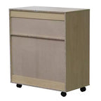 Meuble de cuisine à roulettes pour micro-ondes Kings Brand Furniture Vericombe, meuble de rangement d'appoint à 2 portes
