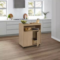 Kings Brand Furniture Vericombe Microwave Kitchen Cart, 2-Door Accent Storage Cabinet