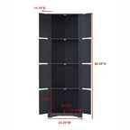 Kings Brand Furniture - Armoire de rangement de cuisine à 4 niveaux Lyons 68 avec 8 portes