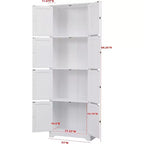 Kings Brand Furniture - Armoire de rangement de cuisine à 4 niveaux Lyons 68 avec 8 portes