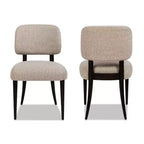 Jennifer Taylor Home Harriet Chaise de salle à manger capitonnée à dossier fendu, lot de 2