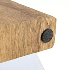 Table Basse MAYEERTY Plateau en Faux Marbre Base en Bois Triangulaire, 79 cm