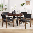 Ensemble de salle à manger Christopher Knight Home Cassius 5 pièces en bois et fer forgé