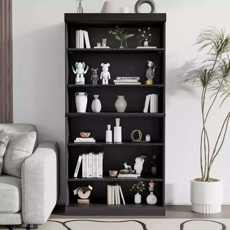 PexFix 31x31x16 Meuble d'appoint en bois avec étagère réglable Meuble de rangement sans porte Noir