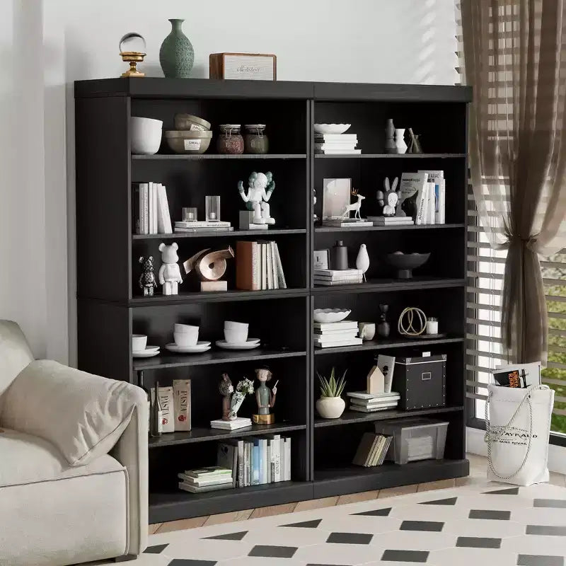PexFix 31x31x16 Meuble d'appoint en bois avec étagère réglable Meuble de rangement sans porte Noir