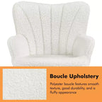 Yaheetech Lot de 2 Chaises d'Appoint Modernes Plissées à Dossier Courbé en Tissu pour Salon Salle à Manger Chambre à Coucher