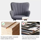 Yaheetech Lot de 2 Chaises d'Appoint Modernes Plissées à Dossier Courbé en Tissu pour Salon Salle à Manger Chambre à Coucher