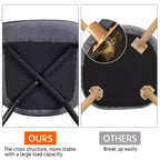 Yaheetech Lot de 2 Chaises d'Appoint Modernes Plissées à Dossier Courbé en Tissu pour Salon Salle à Manger Chambre à Coucher