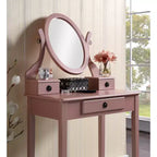 Moniys Wood Moniya Maquillage Coiffeuse et Chaise, Bleu