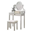 Moniys Wood Moniya Maquillage Coiffeuse et Chaise, Bleu