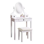 Moniys Wood Moniya Maquillage Coiffeuse et Chaise, Bleu