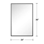 PexFix Lot de 2 miroirs muraux en aluminium à bords fins