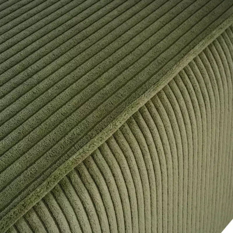 Christopher Knight Home Ottoman carré d'appoint Hayes en velours côtelé et bois, Vert olive