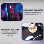FDW Chaise de jeu Chaise de bureau de course avec repose-pieds Support lombaire Appui-tête Accoudoir Chaise de gamer PC réglable à roulettes pivotante