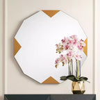 Miroir mural Possini Euro Design Possini Euro Drayden 31 x 31 triangles dorés