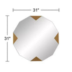 Miroir mural Possini Euro Design Possini Euro Drayden 31 x 31 triangles dorés