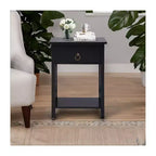 Table d'appoint en bois avec étagère de rangement et tiroir Home Imports Emporium