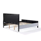 Lit plateforme Christopher Knight Home Verve contemporain en bois d'hévéa rembourré avec tête de lit