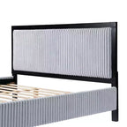 Lit plateforme Christopher Knight Home Verve contemporain en bois d'hévéa rembourré avec tête de lit