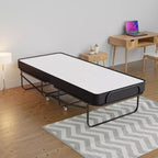Continental Sleep, lit pliant escamotable de 40 cm avec 5 matelas en mousse à mémoire de forme, cadre pliant en métal robuste, idéal pour adultes et enfants