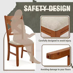 EROMMY Chaises de salle à manger rembourrées en bois massif avec pieds antidérapants, chaises d'appoint pour table de salle à manger (lot de 2)