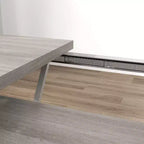 HOMCOM Table à manger extensible 4-6 personnes 63-47, Table à manger extensible style ferme avec piètement tréteaux, Table de cuisine