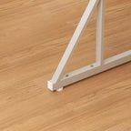 HOMCOM Table à manger extensible 4-6 personnes 63-47, Table à manger extensible style ferme avec piètement tréteaux, Table de cuisine