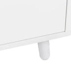 Buffet de cuisine 63W, armoire de rangement pour garde-manger, avec tiroirs, crochets de suspension et étagère à micro-ondes, blanc-ModernLuxe