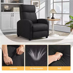 Yaheetech Lot de 2 fauteuils inclinables modernes en tissu pour salon, chambre à coucher
