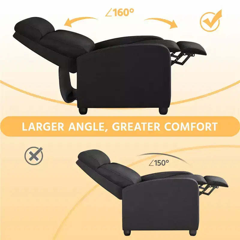 Yaheetech Lot de 2 fauteuils inclinables modernes en tissu pour salon, chambre à coucher