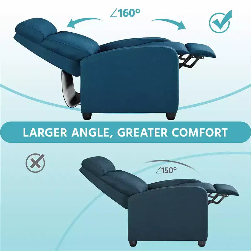 Yaheetech Lot de 2 fauteuils inclinables modernes en tissu pour salon, chambre à coucher
