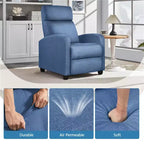 Yaheetech Lot de 2 fauteuils inclinables modernes en tissu pour salon, chambre à coucher
