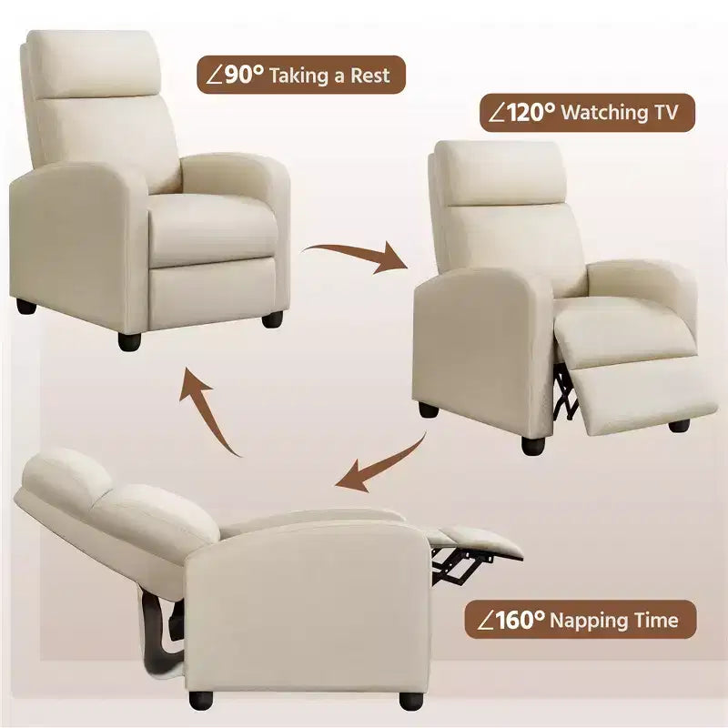 Yaheetech Lot de 2 fauteuils inclinables modernes en tissu pour salon, chambre à coucher